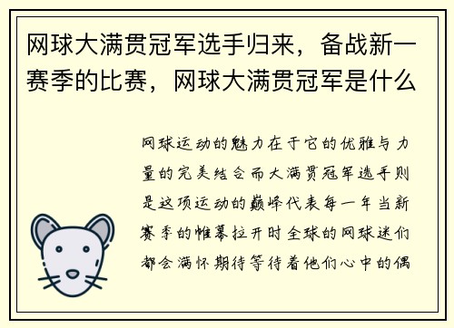 网球大满贯冠军选手归来，备战新一赛季的比赛，网球大满贯冠军是什么意思